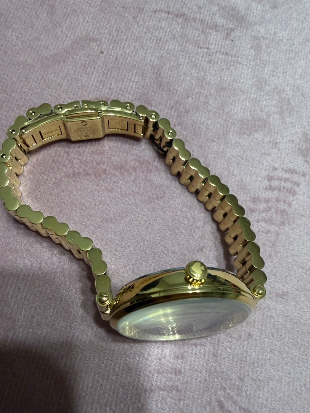 kate spade Gold-Tone Swan Dial Bracelet Watch with Black Face - Picture 6 of 7
